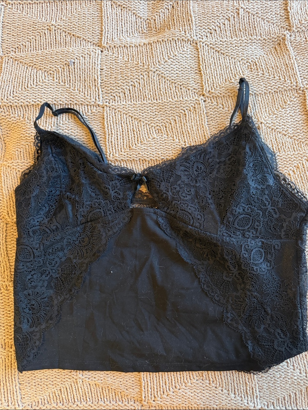 Garage Black Lace Trim Camisole